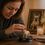 Personnalisé Photo créative à 3D Statue Ornement avec base et nom Décoration de la maison en mémoire aimante Sympathie Cadeau pour Ami Pet Lover