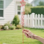 Personalisierte Multi-Color Draht Rose mit Titel Muttertag Geburtstag Jahrestag Geschenk für Mama Oma