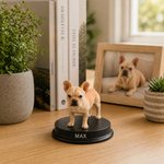 Personnalisé Photo créative à 3D Statue Ornement avec base et nom Décoration de la maison en mémoire aimante Sympathie Cadeau pour Ami Pet Lover