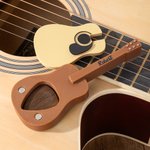 Personalized Multicolour Retro Guitar Shaped Guitar Pick Storage Case with Text Birthday Daily Gift for Guitar Players Music Lovers