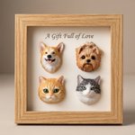 Cadre photo en bois avec texte pour chien, chat et animal de compagnie Cadeau d'anniversaire pour les amoureux des animaux de compagnie.