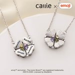 Personnalisé pierre de naissance emoji Scène Collier magnétique avec noms Bijoux délicat Fête des mères Anniversaire Cadeau pour maman Grand-mère | Callie × emoji ™.