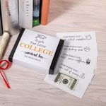 Personalized Grad Hat Cash Gift Card Survival Box College Care Package with 20 Cards and Tape High School Graduation Back to School Gift for Students