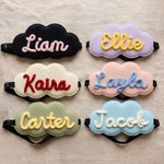 Personalized Multicolour Yarn Name Eye Mask with Name Daily Use Birthday Bridesmaid Gift for Sister Best Friends Family
