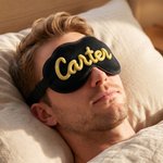 Personalized Multicolour Yarn Name Eye Mask with Name Daily Use Birthday Bridesmaid Gift for Sister Best Friends Family