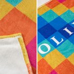 Personalized Pastel Rainbow Warm Fleece Throw Blanket with Name Daily Use Birthday Anniversary Baby Shower Gift for Newborn Mother Grandmother