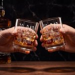 Verre à whisky 10 oz personnalisé avec 1-5 noms Fête des pères Cadeau d'anniversaire pour papa Grand-père