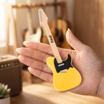 Personalized Multicolour Retro Guitar Shaped Guitar Pick Storage Case with Text Birthday Daily Gift for Guitar Players Music Lovers