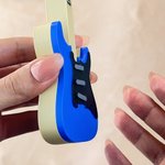 Personalized Multicolour Retro Guitar Shaped Guitar Pick Storage Case with Text Birthday Daily Gift for Guitar Players Music Lovers