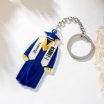 Personalized Graduation Cap Gown Acrylic Keychain with Name and Year Backpack Accessory Graduation Ceremony Gift for Class of 2026 Graduates