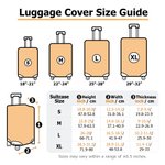 Personalized Cute Highland Cow Birth Flower Luggage Protective Cover Fits 18-32 Inches Suitcase with Name Travel Accessories Birthday Gift for Women