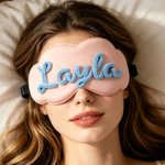 Personalized Multicolour Yarn Name Eye Mask with Name Daily Use Birthday Bridesmaid Gift for Sister Best Friends Family