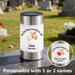 Personalized Exquisite Pigeon Butterfly Floral Solar Garden Light with Name and Text Cemetery Garden Memorial Gift for Bereaved Families