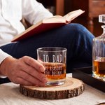 Verre à whisky 10 oz personnalisé avec 1-5 noms Fête des pères Cadeau d'anniversaire pour papa Grand-père