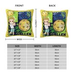 Personalised Cartoon Sport Character Design Soft Cushion Cover with Name Home Decor Game Day Team Gift for Tennis Pickleball Lover Player