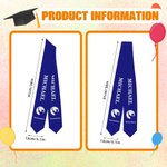 Fajín de Graduación Personalizado Multicolor Clase de 2026 Silueta con Nombre y Año de Graduación Recuerdo de Graduación Regalo de Celebración para Graduados Compañeros de Clase