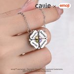 Personnalisé pierre de naissance emoji Scène Collier magnétique avec noms Bijoux délicat Fête des mères Anniversaire Cadeau pour maman Grand-mère | Callie × emoji ™.