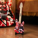 Personalized Multicolour Retro Guitar Shaped Guitar Pick Storage Case with Text Birthday Daily Gift for Guitar Players Music Lovers