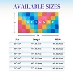Personalized Pastel Rainbow Warm Fleece Throw Blanket with Name Daily Use Birthday Anniversary Baby Shower Gift for Newborn Mother Grandmother