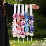 Etole de graduation florale personnalisée Class of 2026 Lei Sash avec texte et année Accessoires pour la cérémonie de graduation Cadeau de graduation pour les gradués