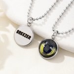 Gepersonaliseerde Ketting met Foto van Kattenogen Fijne Sieraden Verjaardags- en Herinneringscadeau voor Vrouwen en Dierenliefhebbers