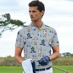 Personalized Golf Theme Face Photo Breathable Polo Shirt with Nickname Golf Club Birthday Father's Day Gift for Golf Players Fathers