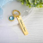 Colgante de ramo de novia personalizado de cristal azul con grabado lazo y tarjeta algo azul regalo de boda para novia