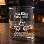 Personalised 2-6 Fist Bumps 10 oz Rock Whiskey Glass with Names Birthday Anniversary Gift for Brother Whiskey Lover