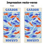 Serviette de Plage Personalisée avec Nom et Motif d'Organisme Marin Poisson Thème Aventure Océanique Cadeau Anniversaire Estival pour Amis Famille