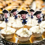 Personalized Graduation Photo Cupcake Toppers Cake Decorations Party Favors Gift for Graduates