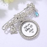 Personalized Teardrop Birthstone Zircon Graduation Cap Photo Brooch Pin with Text Graduation Ceremony Party Gift for Graduates