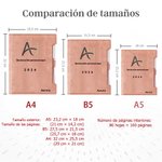 Cuaderno binder personalizado de cuero pu con logotipo nombre eslogan y año regalo de cumpleaños y aniversario para amigos y mujeres
