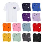 Personnalisé Fleur de naissance brodée multicolore 100% coton T-shirt Sweatshirt Hoodie Daily Wear Cadeau d'anniversaire pour Maman Grand-mère