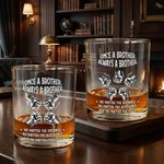 Personalised 2-6 Fist Bumps 10 oz Rock Whiskey Glass with Names Birthday Anniversary Gift for Brother Whiskey Lover
