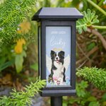 Personalized Pet Photo Flower Rainbow Angel Wing Solar Garden Light with Name and Date Garden Decor Memorial Sympathy Gift for Family Pet Owner