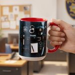 Personalized Police Cap Badge Uniform 11/15 oz Ceramic Mug with Name Police Academy Graduation Retirement Gift for Police Graduate
