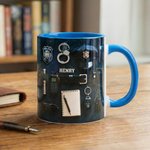 Personalized Police Cap Badge Uniform 11/15 oz Ceramic Mug with Name Police Academy Graduation Retirement Gift for Police Graduate