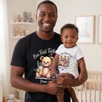 T-shirt de bébé personnalisé avec nom et année Cadeau de fête des pères pour le père de l'enfant