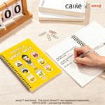 Personalised Playful emoji Scene Cartoon A5 Spiral Notebook with Name Weekly Record Business Trip Birthday Gift for Women | Callie × emoji ™