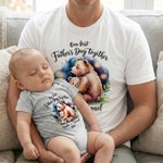 T-shirt de bébé personnalisé avec nom et année Cadeau de fête des pères pour le père de l'enfant