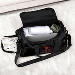Personalized Cartoon Cheerleading Girl Multi-Compartment Waterproof Duffle Bag with Name and Shoulder Strap Travel Birthday Gift for Cheer Team