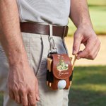 Sac à balles de golf en cuir PU avec nom et porte tee Cadeau d'anniversaire pour les amateurs de golf