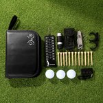 Personalised Classic Golf Pattern Golf Organizer Pouch and Golf Tools Set with Name Daily Use Father's Day Birthday Gift for Golf Lovers