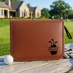 Personalised Classic Golf Pattern Golf Organizer Pouch and Golf Tools Set with Name Daily Use Father's Day Birthday Gift for Golf Lovers
