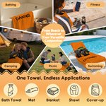 Serviette de plage personnalisée avec nom pour les vacances d'été, les anniversaires et les fêtes de plage pour les garçons, les enfants et les adolescents qui aiment les camions.
