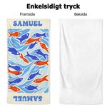 Personlig strandhandduk med namn havsdjursmönster snabbtorkande badlakan som studentpresent födelsedagspresent och till resan
