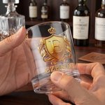 Gepersonaliseerd Gouden Initiaal 295 ml Old Fashioned Whiskyglas Verjaardagscadeau voor Manen Barman of Whiskyliefhebber