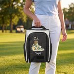 Personalized Golf Theme Birth Flower Large Golf Shoe Bag with Name Golf Club Birthday Gift for  Golf Lover Player