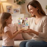 Gepersonaliseerd foto acryl LED nachtlampje met naam en houten basis Home Decor Verjaardag Verjaardag Thanksgiving Gift voor Moeder Oma