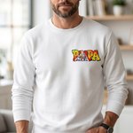 T-shirt Sweatshirt à capuche avec texte personnalisé Best Dad Heart Watercolor Photo T-shirt Sweatshirt Hoodie with Everyday Wear Fête des pères Cadeau d'anniversaire pour papa grand-père